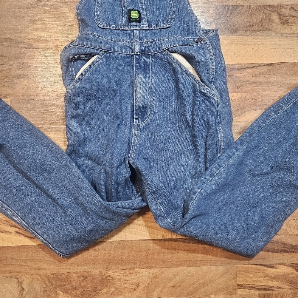 John Deere Denim Overalls Youth 16R - Picture 2 of 8
